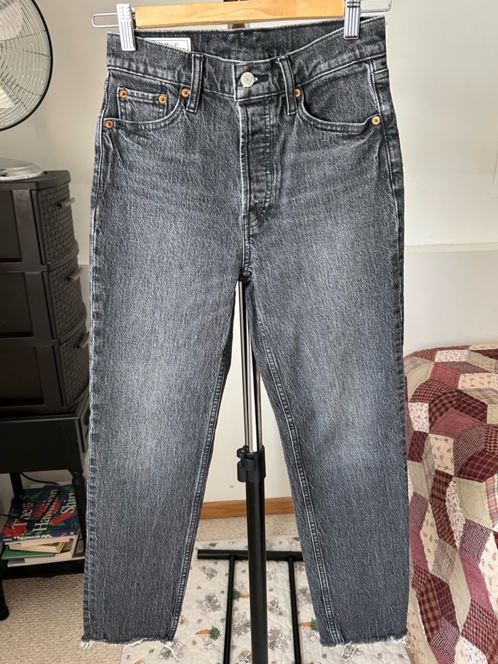 Gap Cheeky Straight High Rise Jeans Black 25 0